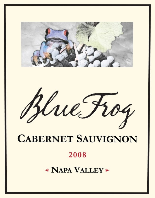 Blue Frog Winery Napa Valley Cabernet Sauvignon 2008 Front Label