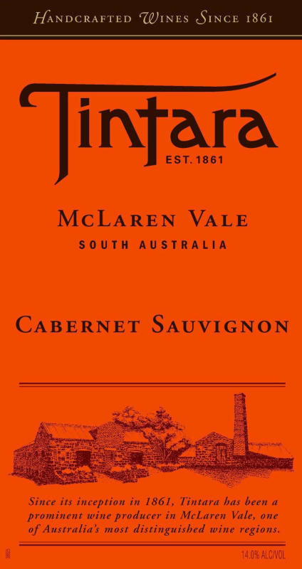 Tintara Cabernet Sauvignon 2016 Front Label