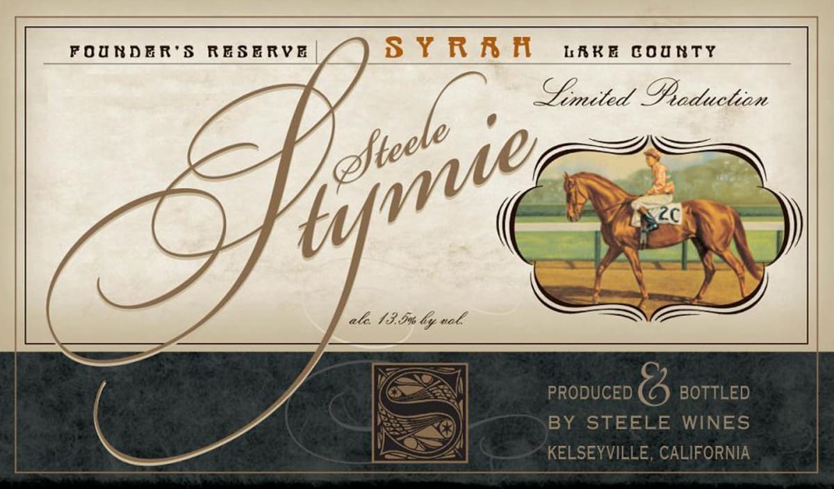 Steele Steele Stymie Founders Reserve Syrah 2014 Front Label