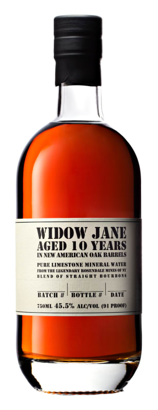Widow Jane 10 Year Straight Bourbon Whiskey Front Bottle Shot