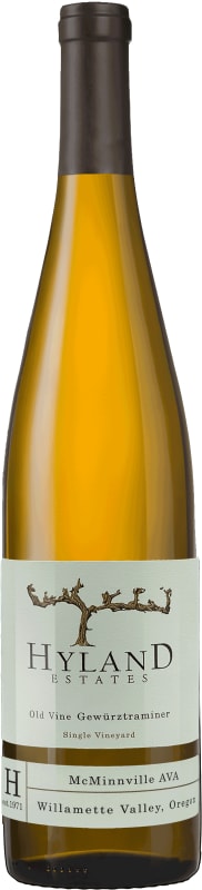Hyland Estates Old Vine Gewurztraminer 2018 Front Bottle Shot