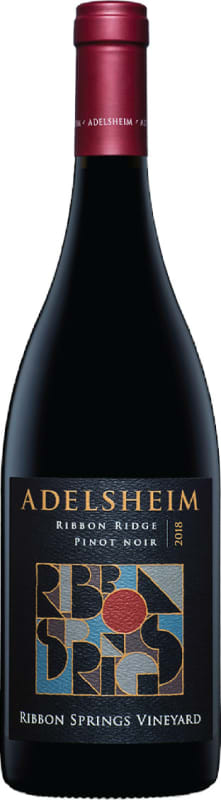 Adelsheim Ribbon Springs Vineyard Pinot Noir 2018 Front Bottle Shot