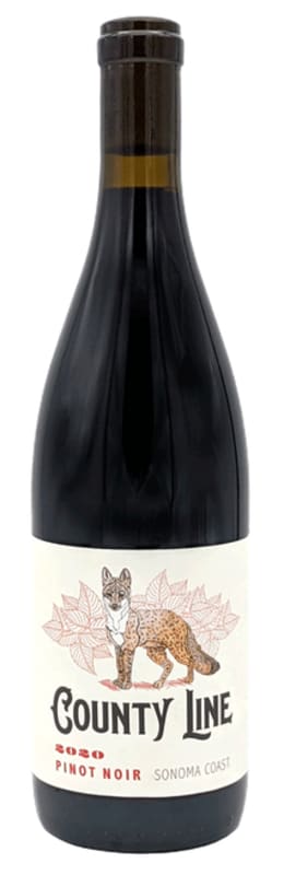 County Line Sonoma Coast Pinot Noir 2020 Front Bottle Shot