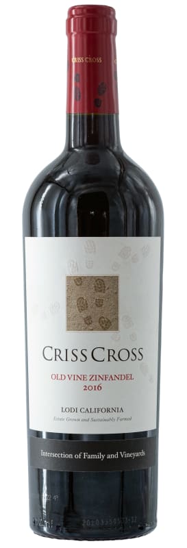 Criss Cross Old Vine Zinfandel 2016 Front Bottle Shot