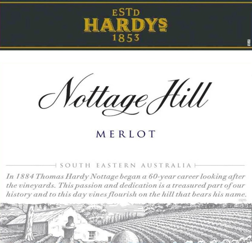 Hardys Nottage Hill Merlot 2008 Front Label
