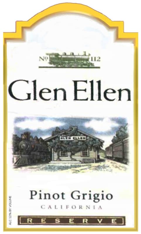 Glen Ellen Reserve Pinot Grigio 2016 Front Label