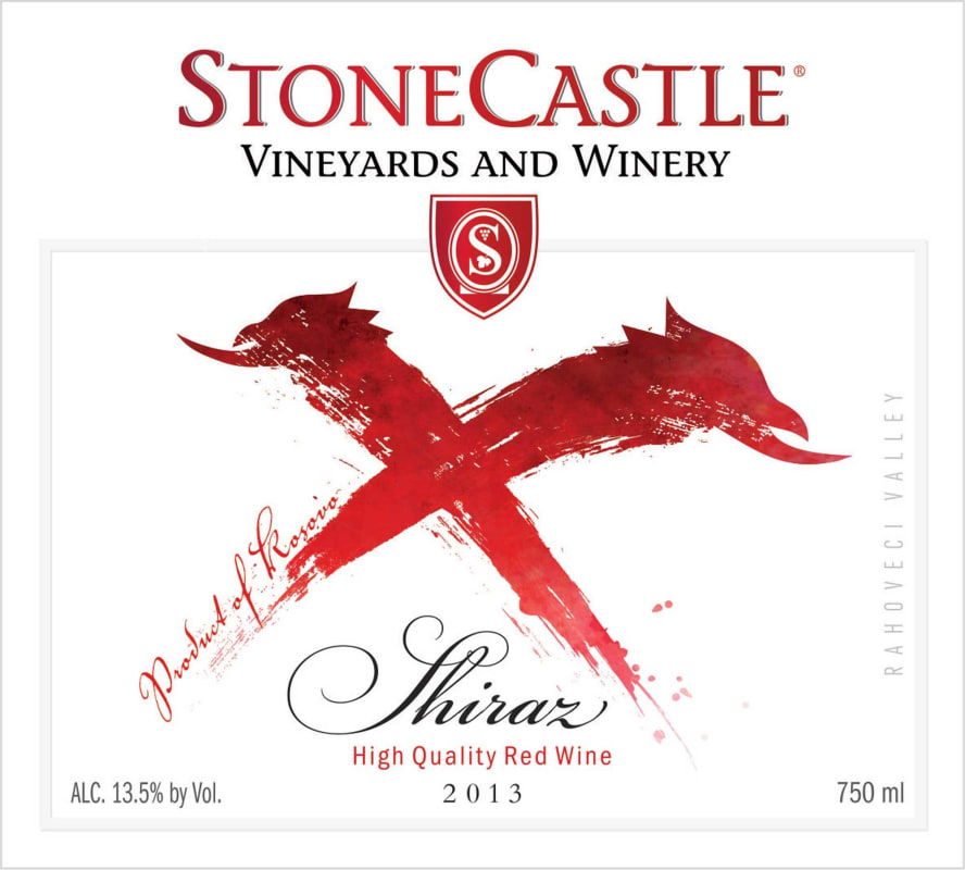 Stone Castle Vineyards & Winery Shiraz 2013 Front Label