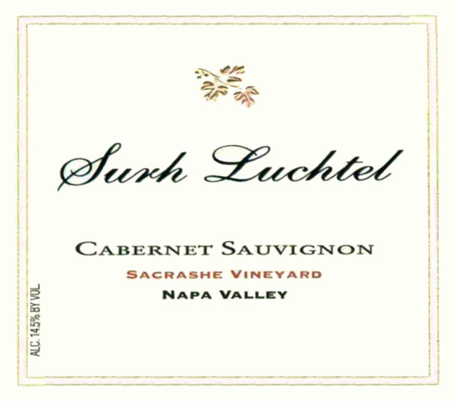 Surh-Luchtel Cellars Sacrashe Vineyard Cabernet Sauvignon 2005 Front Label