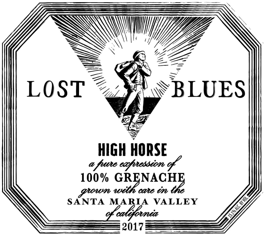 Lost Blues High Horse Grenache 2017 Front Label