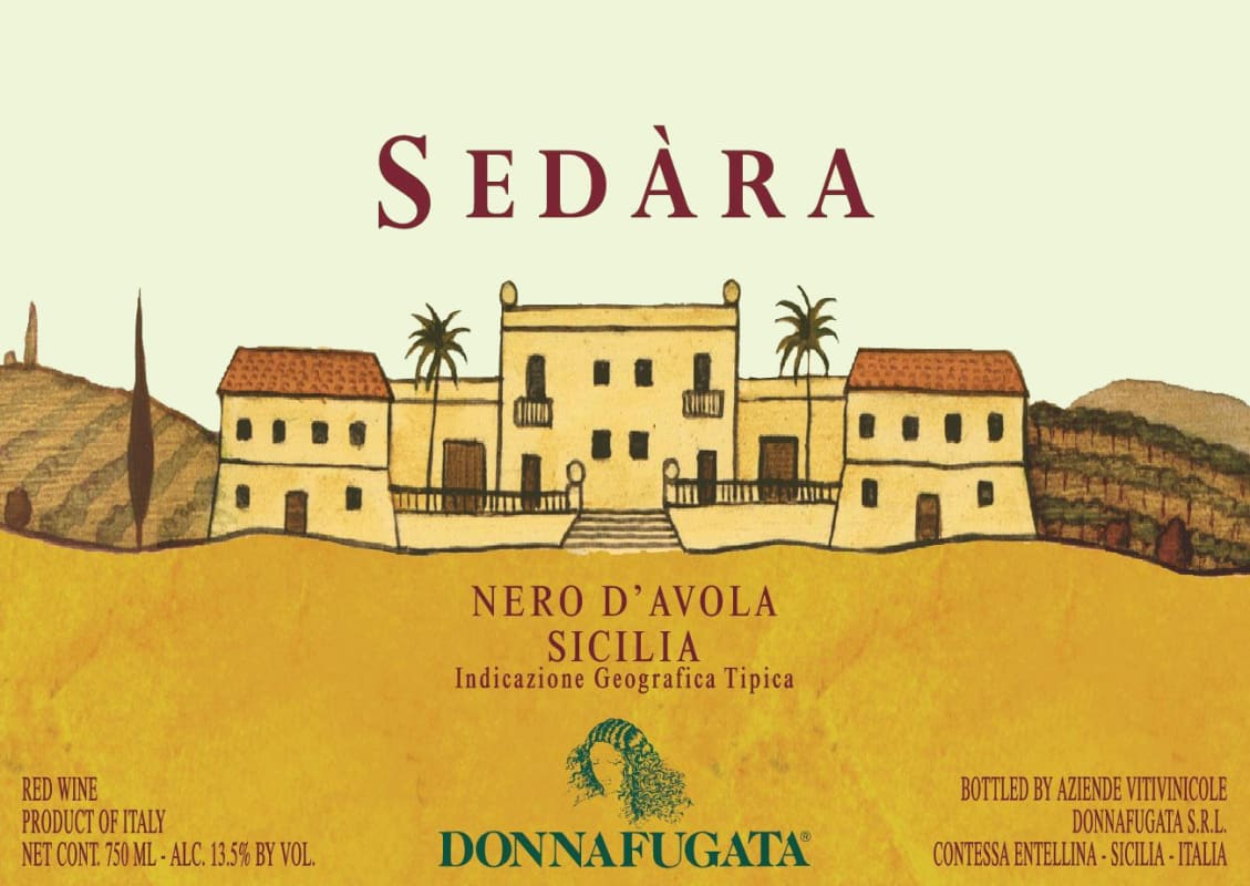 Donnafugata Sedara 2003 Front Label