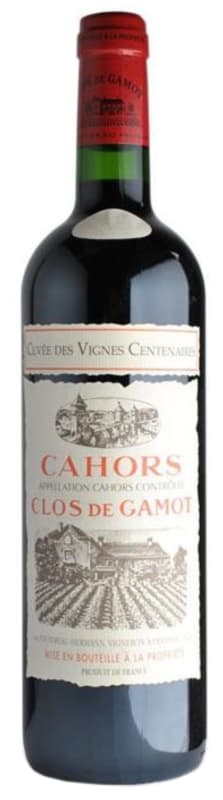 Clos de Gamot Cahors Cuvee des Vignes Centenaires 2015 Front Bottle Shot