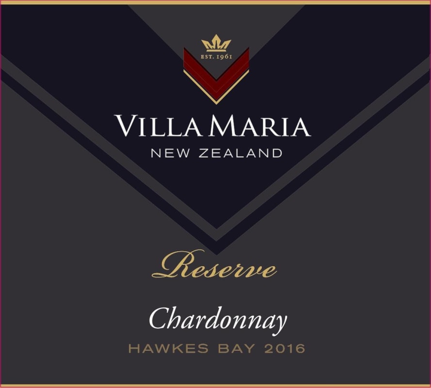 Villa Maria Hawkes Bay Reserve Chardonnay 2016 Front Label