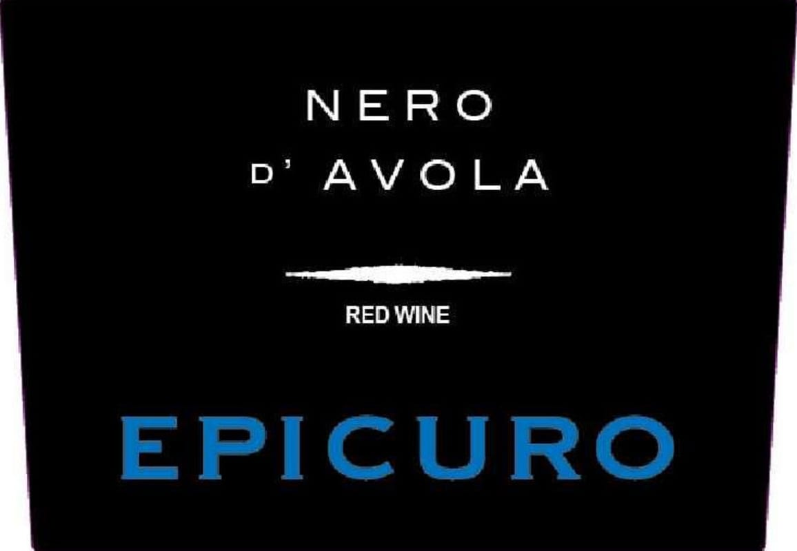 Epicuro Nero d'Avola 2016 Front Label