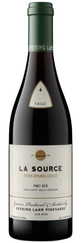 Evening Land Seven Springs Vineyard La Source Pinot Noir 2018 Front Bottle Shot