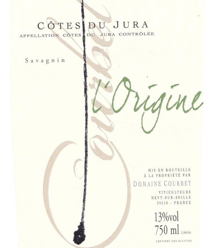 Domaine Courbet L'Origine Savagnin 2019 Front Label