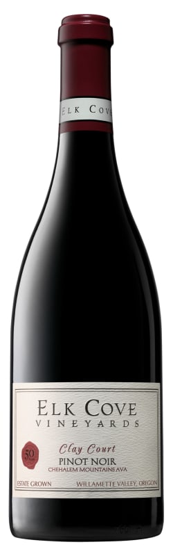 Elk Cove Clay Court Pinot Noir 2024 Front Bottle Shot