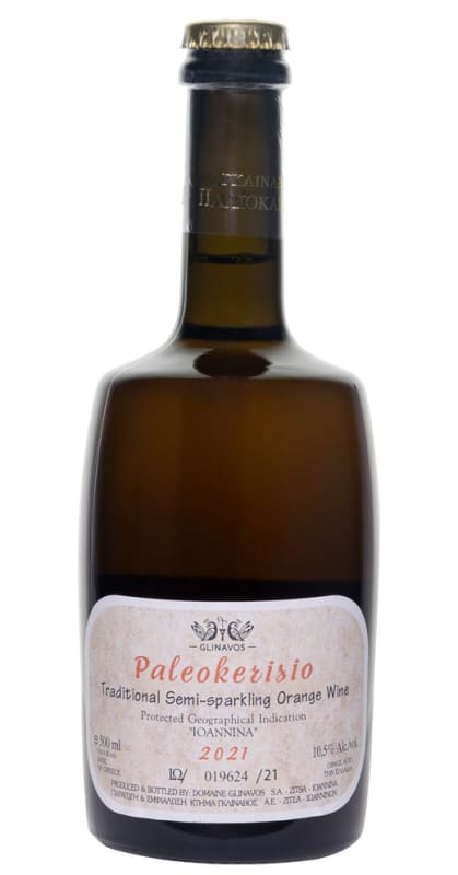 Domaine Glinavos Paleokerisio Orange Wine (500ML) 2021 Front Bottle Shot