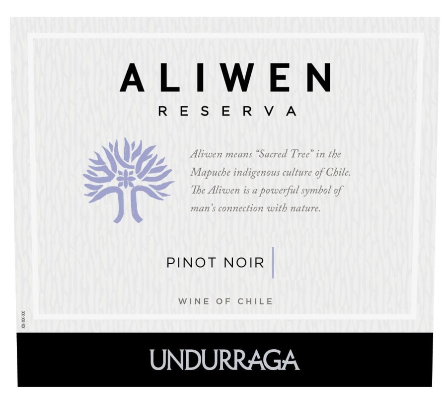 Undurraga Aliwen Reserva Pinot Noir 2012 Front Label