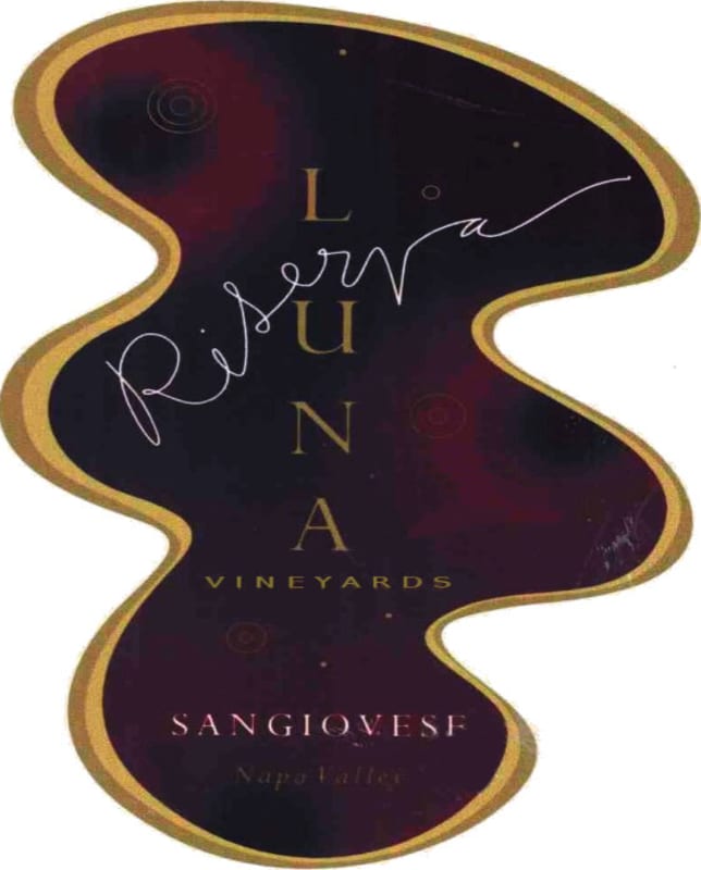 Luna Vineyards Riserva Sangiovese 2002 Front Label