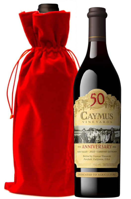 Caymus Napa Valley Cabernet Sauvignon with Red Velvet Gift Bag
