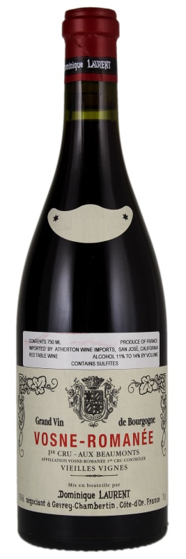 Dominique Laurent Vosne-Romanee Beaumonts Premier Cru 2013 Front Bottle Shot