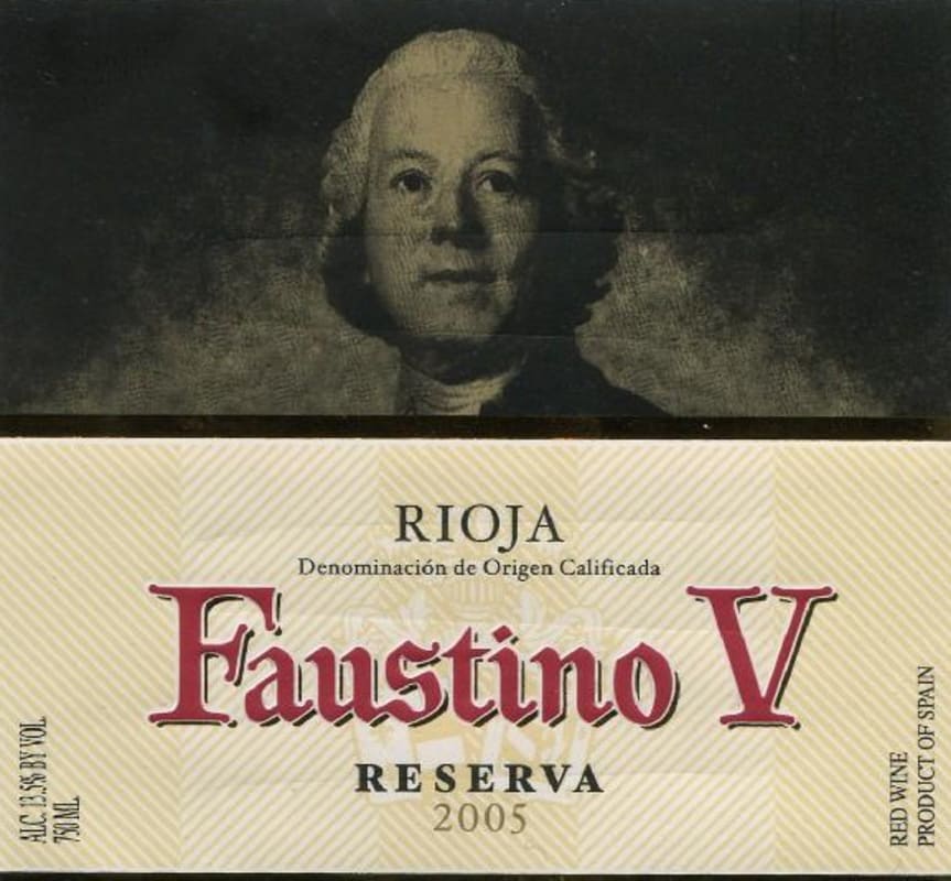 Faustino V Reserva 2005 Front Label