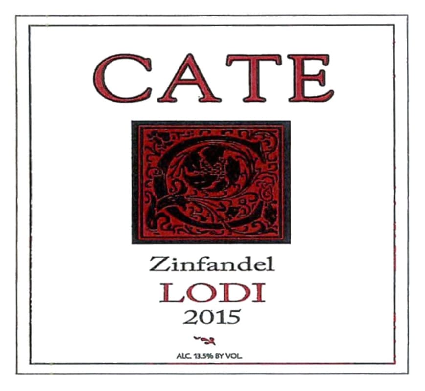 Cate 2015 Front Label