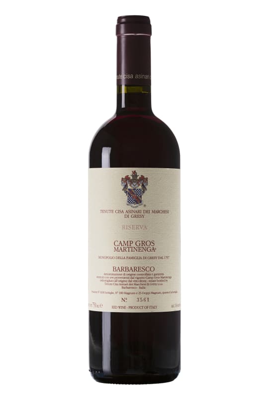 Marchesi di Gresy Barbaresco Camp Gros Martinenga Riserva 2018 Front Bottle Shot