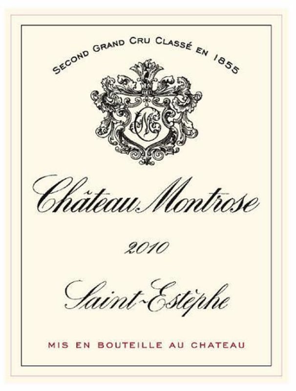 Chateau Montrose (stained label) 2010 Front Label