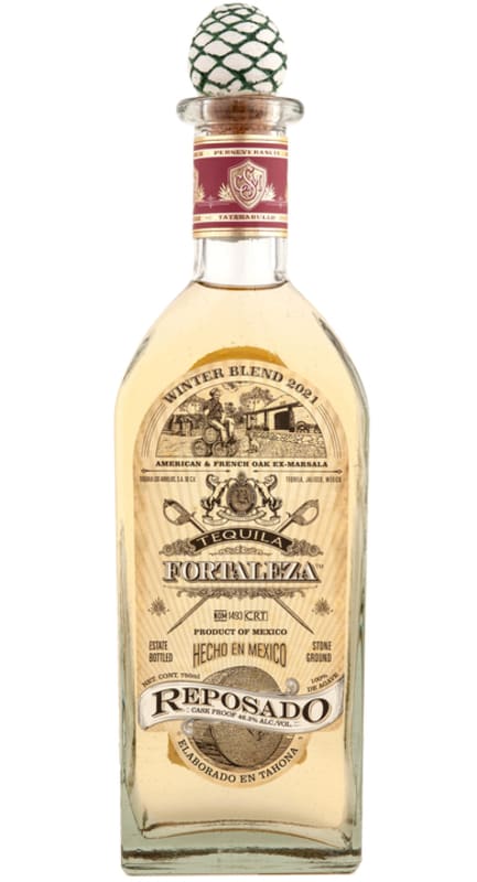 Fortaleza Winter Blend 2021 Cask Proof Reposado Tequila Front Bottle Shot