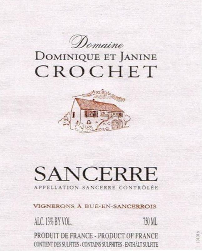 Dominique et Janine Crochet Sancerre Sauvignon Blanc 2017 Front Label