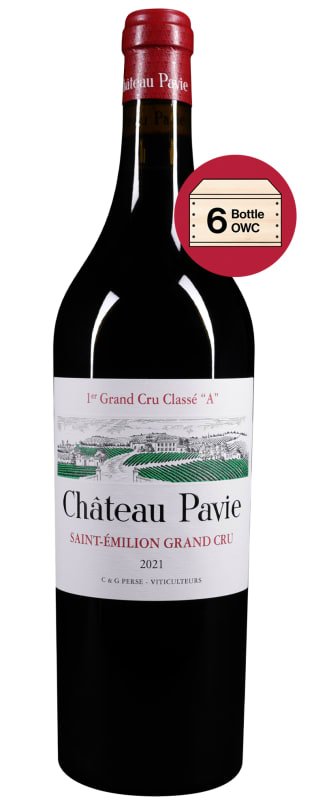 Chateau Pavie (6 Bottles in OWC) 2021 Front Bottle Shot
