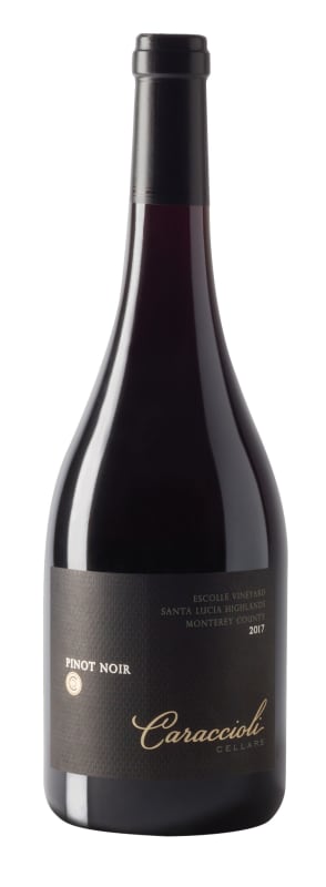 Caraccioli Cellars Santa Lucia Highlands Estate Pinot Noir 2017 Front Bottle Shot