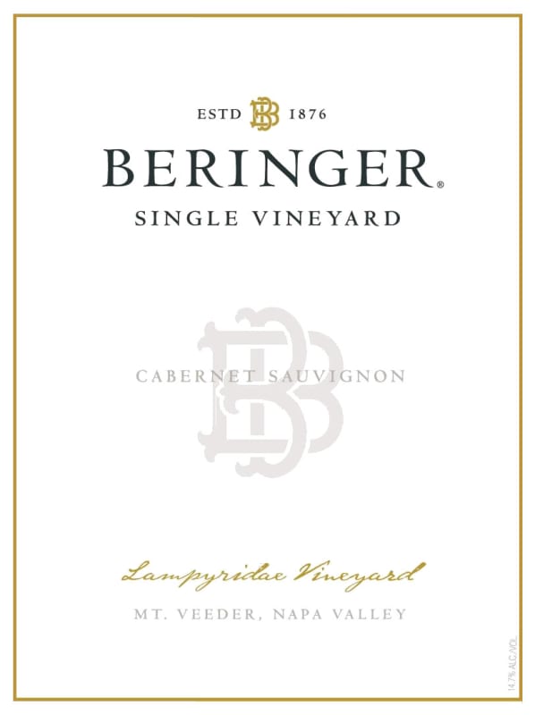 Beringer Single Vineyard Lampyridae Cabernet Sauvignon 2014 Front Label
