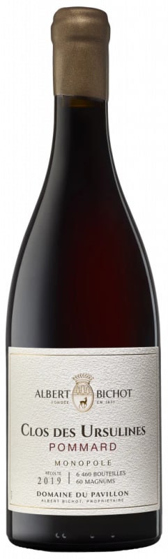 Albert Bichot Pommard Clos des Ursulines Domaine du Pavillon Monopole 2019 Front Bottle Shot