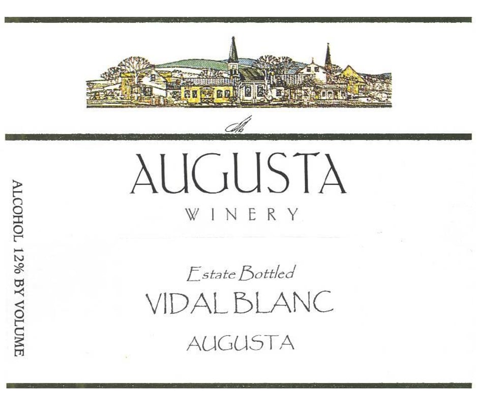 Augusta Winery Vidal Blanc 2015 Front Label