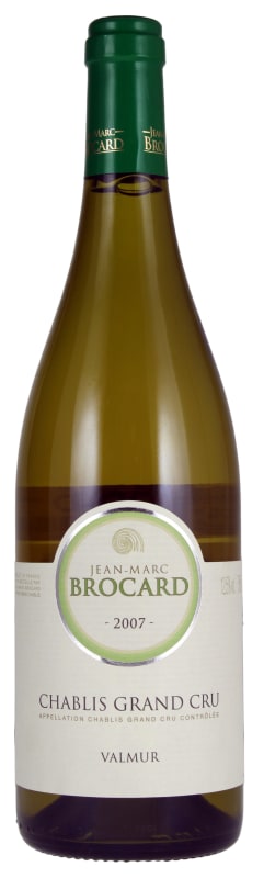 Brocard Chablis Valmur Grand Cru 2007 Front Bottle Shot