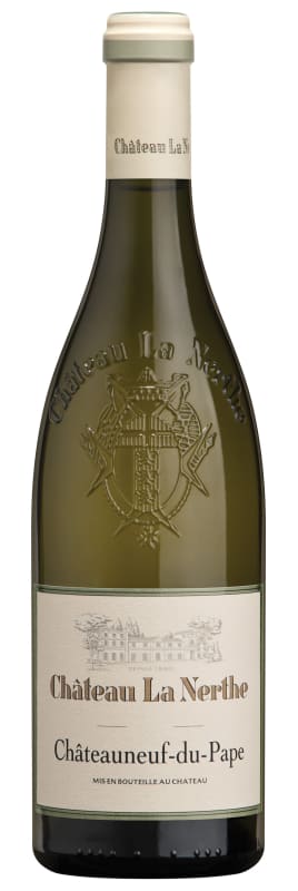 Chateau La Nerthe Chateauneuf-du-Pape Blanc 2021 Winemaker Tasting Notes Front Bottle Shot