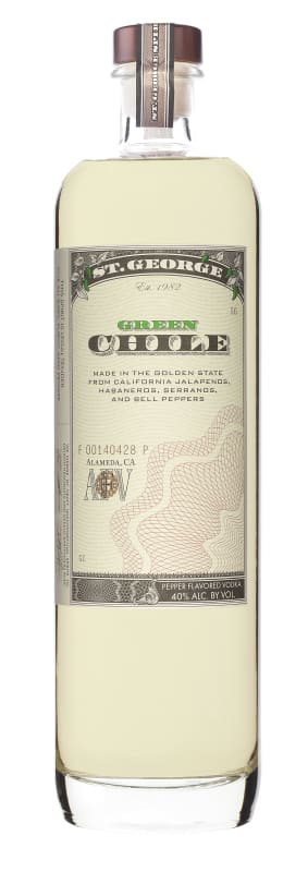 St. George Spirits Green Chile Vodka Front Bottle Shot