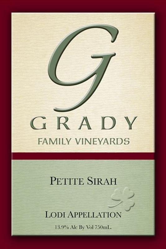 Grady Family Vineyards Petite Sirah 2014 Front Label