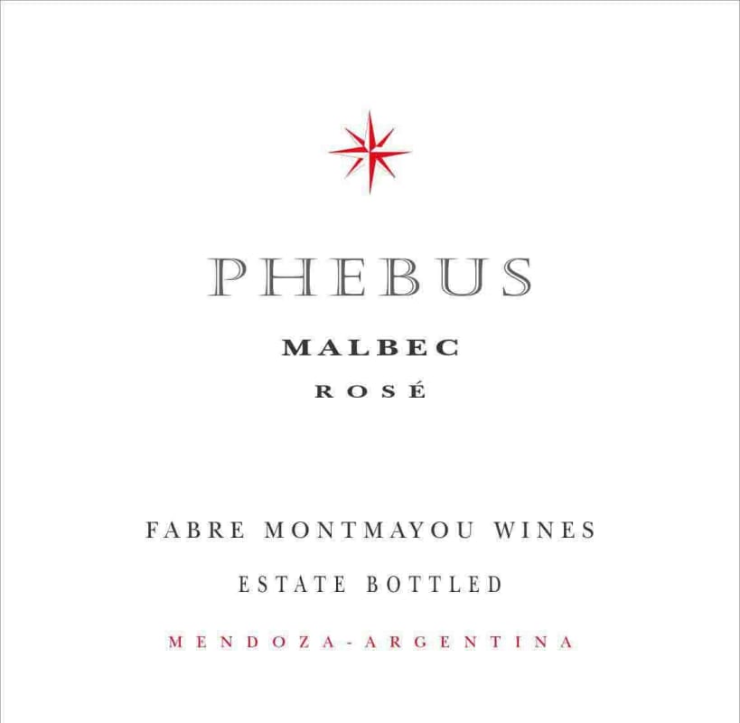 Fabre Montmayou Phebus Rose Malbec 2014 Front Label