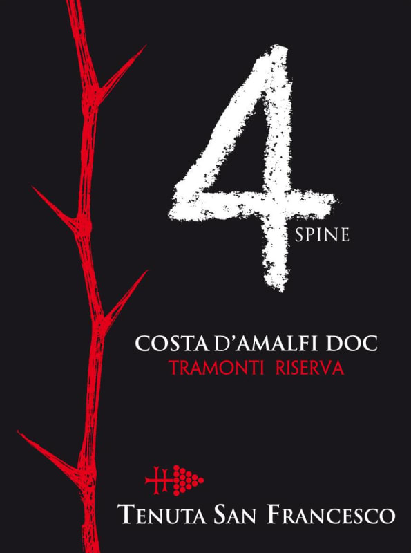 Tenuta San Francesco Costa d'Amalfi 4 Spine Riserva Rosso 2013 Front Label