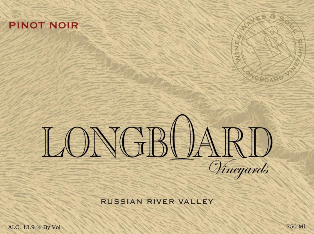 Longboard Russian River Pinot Noir 2017 Front Label