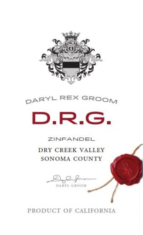 Daryl Rex Groom Zinfandel 2016 Front Label