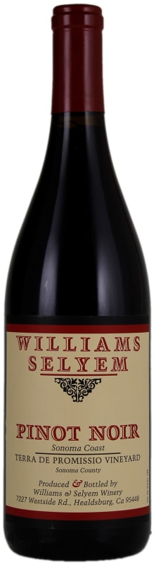 Williams Selyem Terra de Promissio Vineyard Pinot Noir 2017 Front Bottle Shot