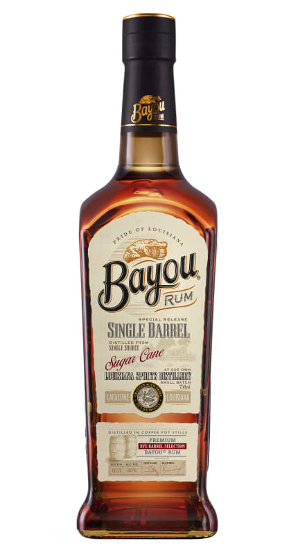 Bayou Single Barrel Rum Front Bottle Shot