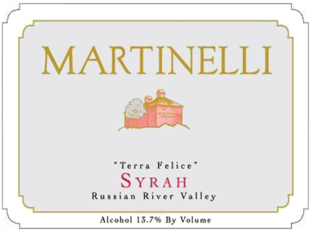 Martinelli Terra Felice Syrah 2014 Front Label