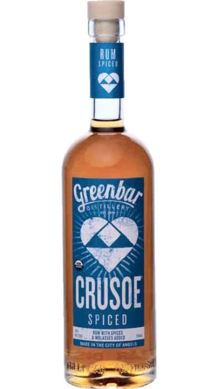 Greenbar Crusoe Spiced Rum Front Bottle Shot