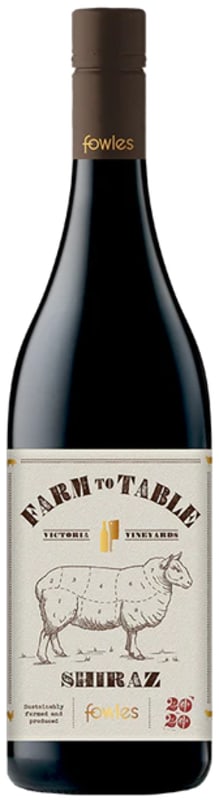 Fowles Wine Farm to Table Shiraz 2020 Front Bottle Shot