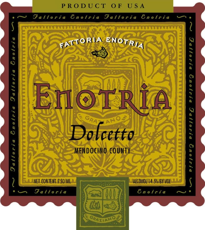 Graziano Enotria Dolcetto 2013 Front Label